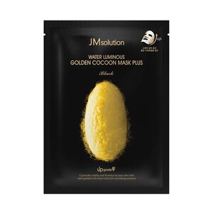 JM SOLUTION Маска для лица для упругости с шелком кокона Black Water Luminous Golden Cocoon Mask Plus