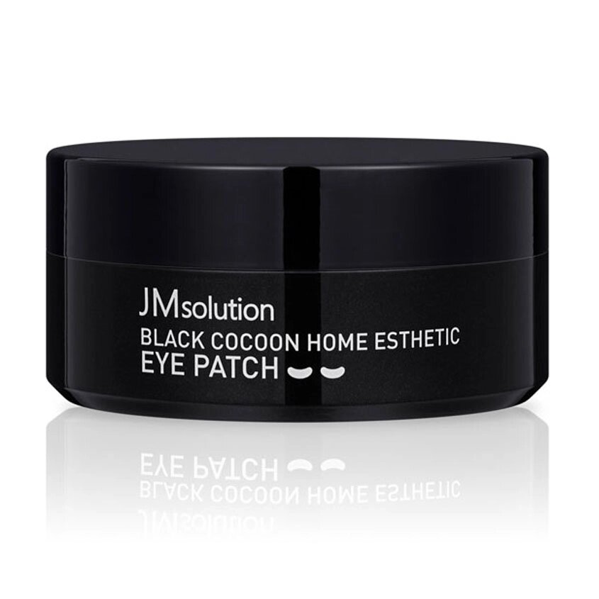 JM SOLUTION Патчи для области вокруг глаз гидрогелевые с шелком кокона и углем Black Cocoon Home Esthetic Eye Patch от компании Admi - фото 1