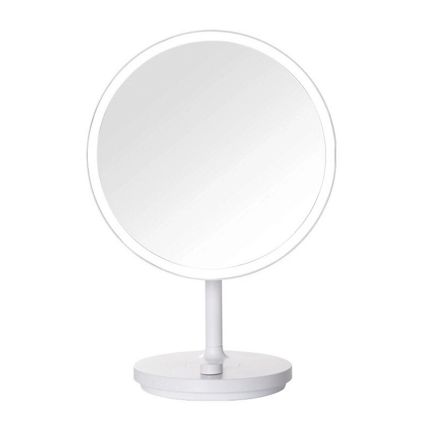 JORDAN&JUDY Зеркало для макияжа с трёхцветной подсветкой и часами от компании Admi - фото 1