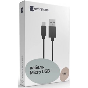Кабель Everstone USB-A - Micro USB ES-CAM-002, черный