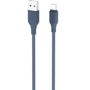 Кабель Gerffins USB-A - Type-C, 1м., бирюзовый