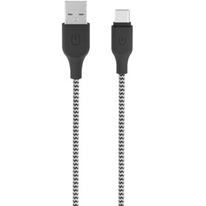 Кабель Gerffins USB-A - Type-C, 1м., черно-белый