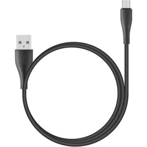 Кабель Stellarway USB A/Micro USB, 2,4А, 1м, нейлоновый, черный