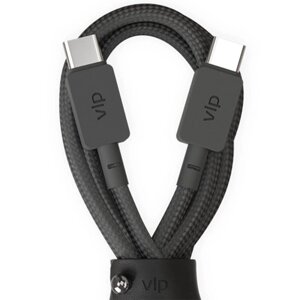 Кабель VLP USB-C/C 100W нейлоновый 1,2м черный