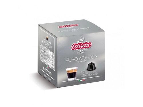 Капсулы для кофемашин Carraro Puro Arabica 16шт стандарта Dolce Gusto