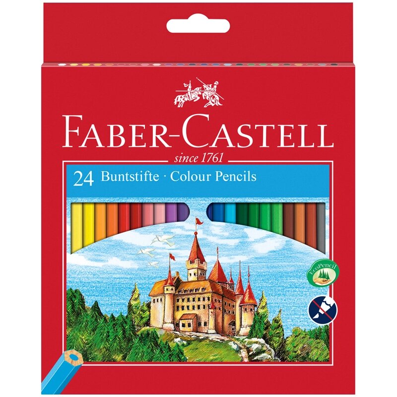 Карандаши худ. Faber-Castell «Замок» 24 шт. шестигран. картон от компании Admi - фото 1