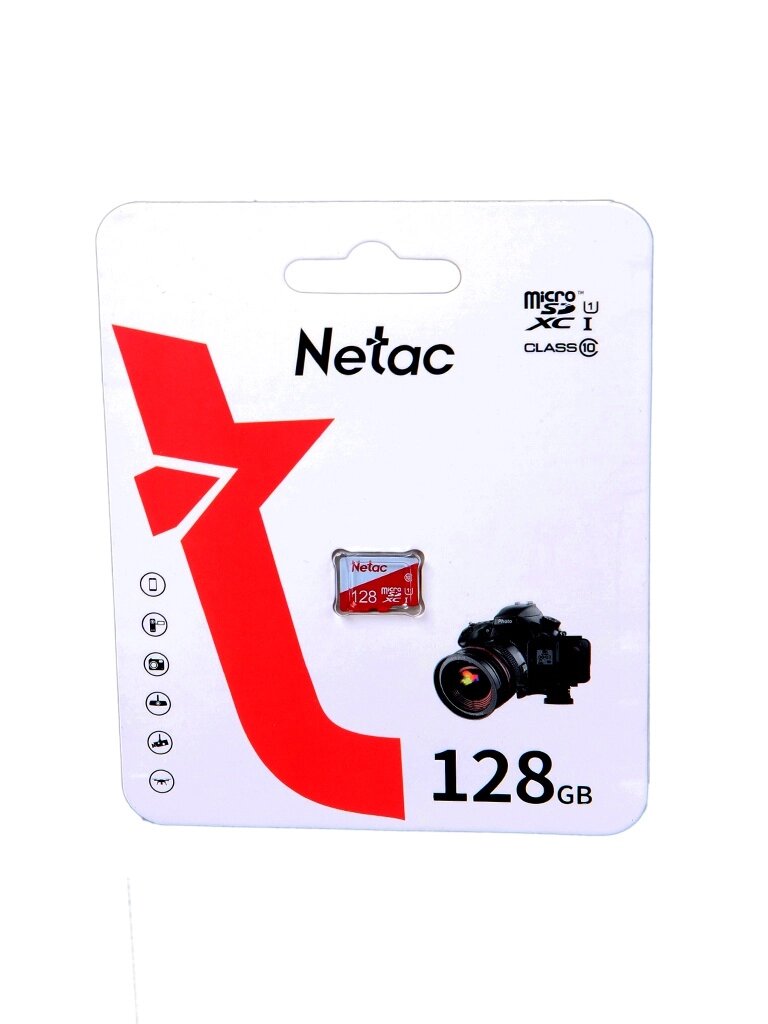 Карта памяти 128Gb - Netac MicroSD P500 Eco UHS-I Class 10 NT02P500ECO-128G-S от компании Admi - фото 1