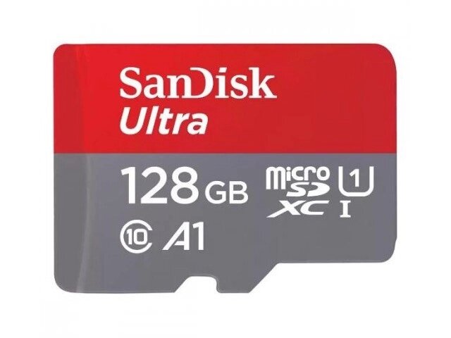 Карта памяти 128Gb - SanDisk Micro Secure Digital Ultra UHS I SDSQUAB-128G-GN6MN от компании Admi - фото 1
