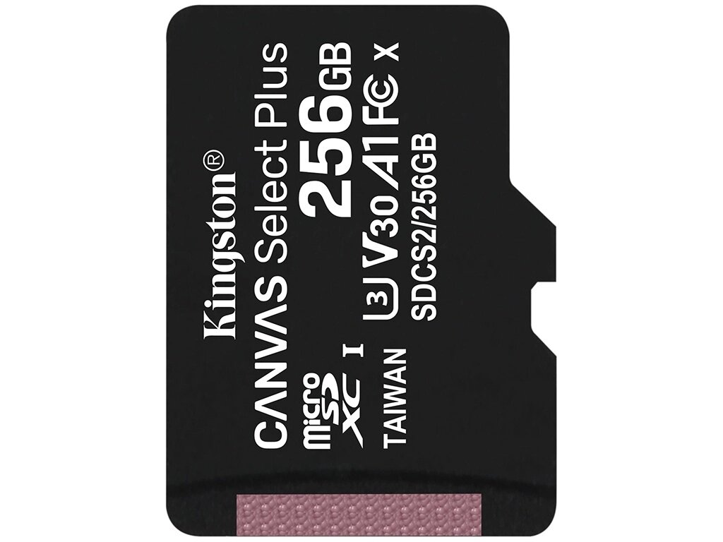 Карта памяти 256Gb - Kingston Canvas Select Plus MicroSDXC UHS-I Class U3 V30 A1 SDCS2/256GBSP от компании Admi - фото 1