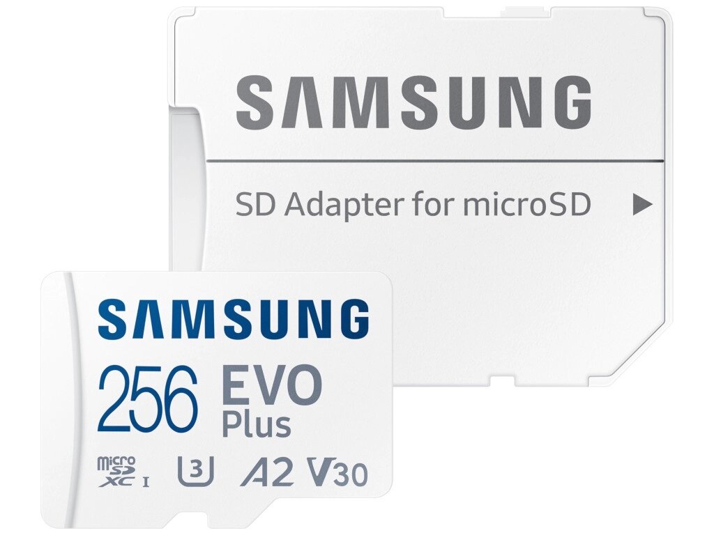 Карта памяти 256Gb - Samsung Micro Secure Digital XC Evo Plus Class 10 MB-MC256KA с переходником под SD от компании Admi - фото 1
