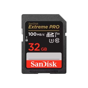 Карта памяти 32gb - sandisk SDHC class 10 V30 UHS-I U3 extreme pro sdsdxxo-032G-GN4in