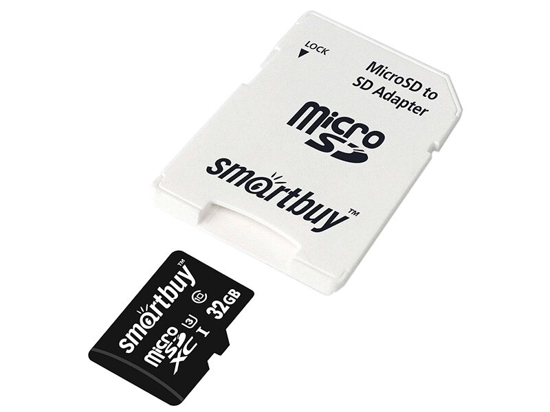 Карта памяти 32Gb - SmartBuy MicroSD Class 10 Pro UHS-I U3 SB32GBSDCL10U3-01 с адаптером SD от компании Admi - фото 1