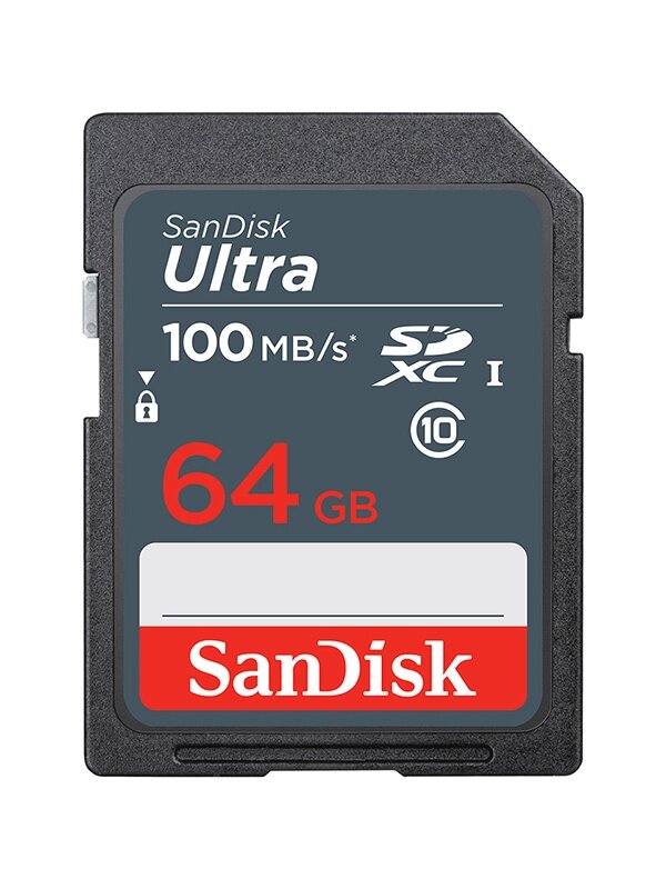 Карта памяти 64Gb - SanDisk Ultra Secure Digital XC Class 10 UHS-I SDSDUNR-064G-GN3IN от компании Admi - фото 1