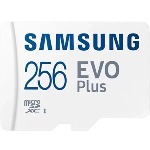 Карта памяти Samsung Evo Plus MB-MC256KA MicroSD XC 256 ГБ class 10 (с адаптером)