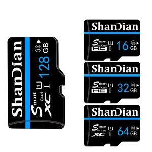 Карта памяти Shandian 8/16/32/64/128 ГБ Класс 10 Высокоскоростная карта памяти TF Flash Привод с адаптером карты для iPh