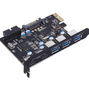 Карта PCI Express на 3 ПОРТА USB 3.0 2 порта USB3.1 Type-C Внутренний USB 3.0 20PIN 7 портов USB-концентратор PCIE на Ty