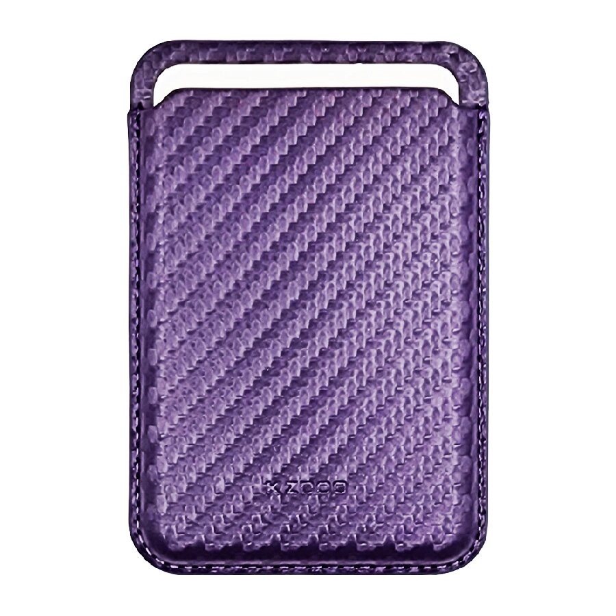 Картхолдер кожаный магнитный KZDOO фиолетовый от компании Admi - фото 1