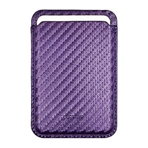 Картхолдер кожаный магнитный KZDOO фиолетовый