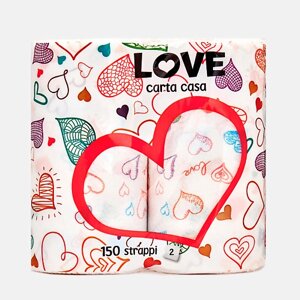 KARTIKA Полотенца бумажные кухонные с рисунком "Love" 2 слоя 2