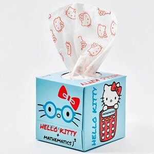 KARTIKA Салфетки бумажные косметические "Hello Kitty" с рисунком 3 слоя 56