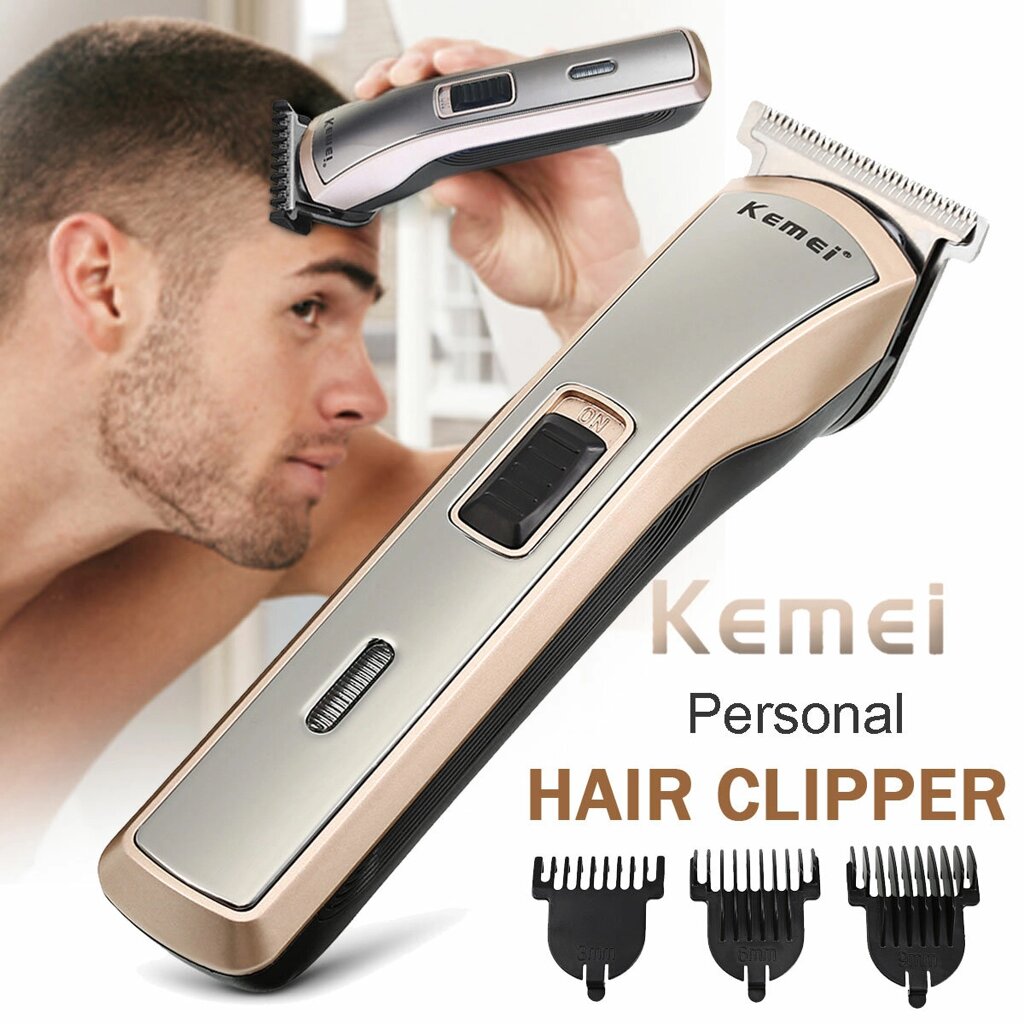 Kemei Mens Precision Cut Волосы Clipper Аккумуляторная бритва Триммер Бритва Волосыcut Electric Beard от компании Admi - фото 1