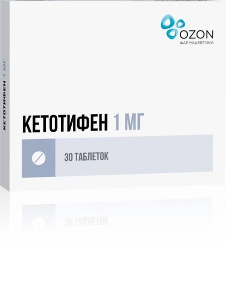Кетотифен таблетки 1мг 30шт от компании Admi - фото 1