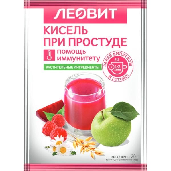 Кисель При простуде Леовит пак. 20г 5шт от компании Admi - фото 1