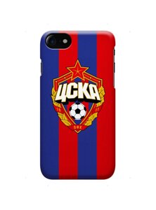 Клип-кейс для iPhone с объемной эмблемой ПФК ЦСКА, цвет красно-синий (IPhone 6 Plus)