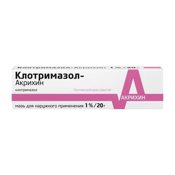 Клотримазол-Акрихин мазь для наружного применения 1% 20г от компании Admi - фото 1