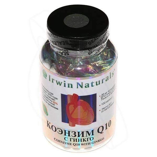 Коэнзим Q10 с гинкго Irwin Naturals капсулы 500мг 100шт от компании Admi - фото 1