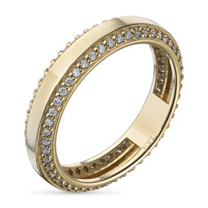Кольцо из желтого золота с бриллиантами э0301кц04210377