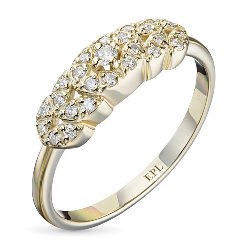 Кольцо из желтого золота с бриллиантами э0301кц06210504