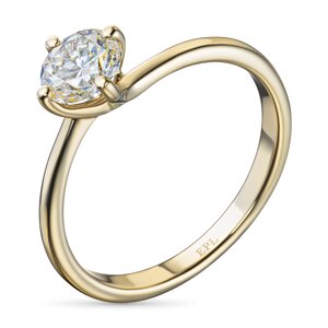 Кольцо из желтого золота с бриллиантом э0301кц04200688