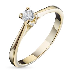Кольцо из желтого золота с бриллиантом э0301кц11154200