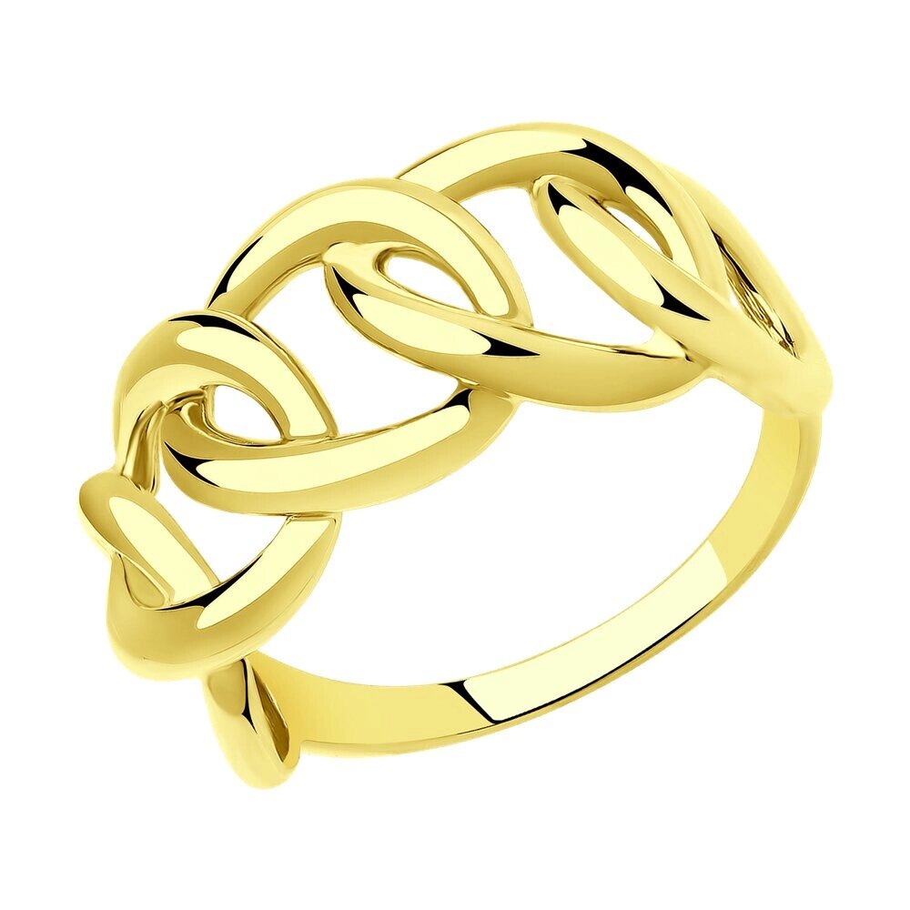 Кольцо SOKOLOV из желтого золота от компании Admi - фото 1