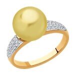 Кольцо SOKOLOV из золота с бриллиантами и жемчугом