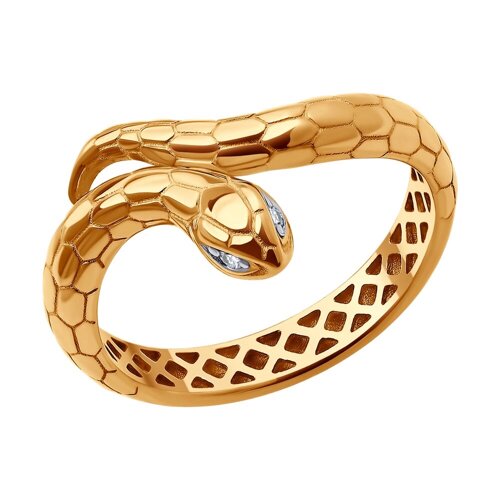 Кольцо SOKOLOV из золота с фианитами