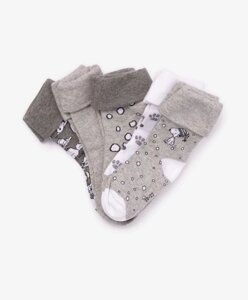 Комплект носков для девочки с принтом в подарочной упаковке Gulliver (14-16)