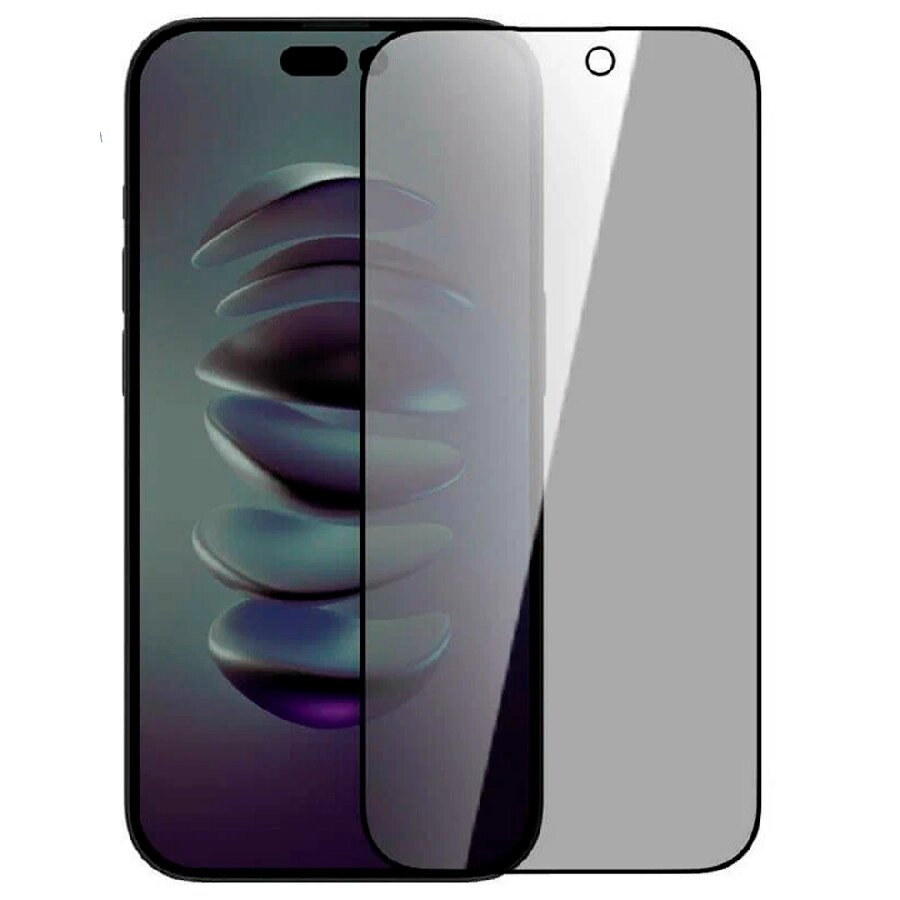 Конфидециальное защитное стекло Jasper для iPhone 14 Pro Max полноэкранное черное от компании Admi - фото 1