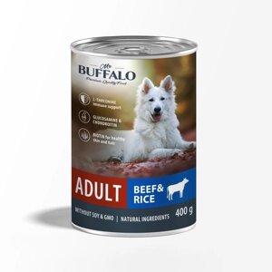 Консервы для собак говядина с рисом Adult Mr. Buffalo 400г