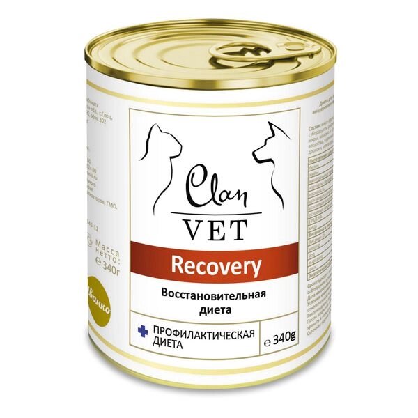 Консервы для собак и кошек диетические восстановительные Recovery Clan Vet 340г от компании Admi - фото 1