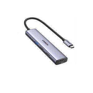 Конвертер ugreen CM478 USB-C - HDMI+1xusb3.0 A+2xusb2.0 A+PD silver 15495