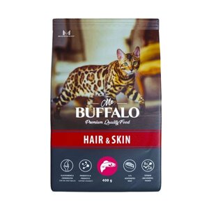 Корм сухой для кошек лосось Adult Hair&Skin Mr. Buffalo 400г