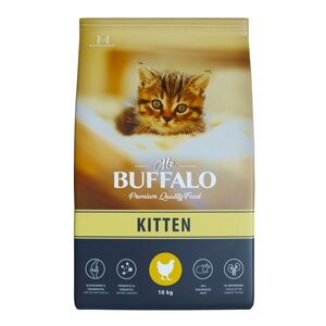Корм сухой для котят курица Kitten Mr. Buffalo 10кг