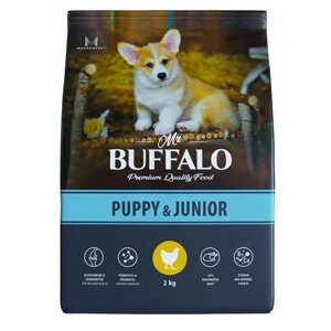 Корм сухой для щенков и юниоров курица Puppy&Junior Mr. Buffalo 2кг