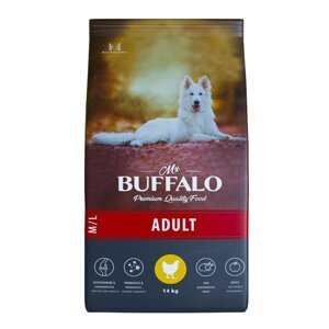 Корм сухой для собак средних и крупных пород курица Adult M/L Mr. Buffalo 14кг