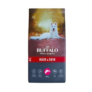 Корм сухой для собак средних и крупных пород лосось Hair&Skin Care Mr. Buffalo 800г