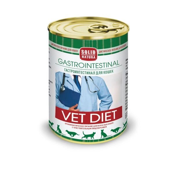 Корм влажный для кошек диетический Gastrointestinal VET Diet Solid Natura 340г от компании Admi - фото 1