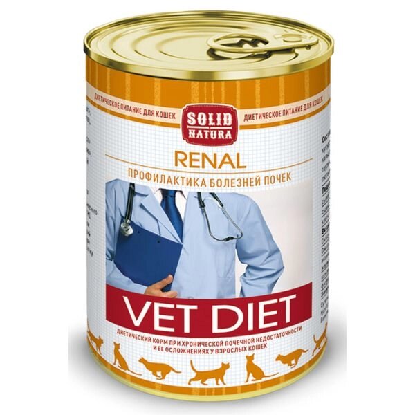 Корм влажный для кошек диетический Renal VET Diet Solid Natura 340г от компании Admi - фото 1