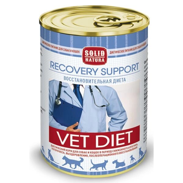 Корм влажный для кошек и собак диетический Recovery support VET Diet Solid Natura 340г от компании Admi - фото 1